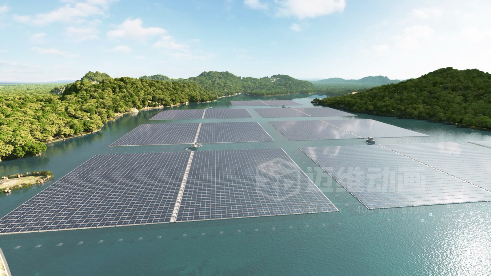 漂浮式光伏支架產(chǎn)品三維動(dòng)畫(huà)展示(圖1) 漂浮式光伏支架產(chǎn)品三維動(dòng)畫(huà)展示(圖1)